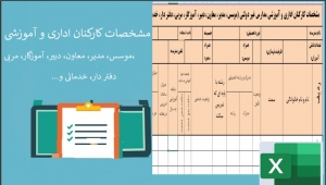 مشخصات کارکنان اداری و آموزشی مدارس غیر دولتی 