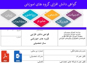 گواهی دانش افزایی گروه های اموزشی