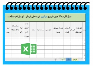 جدول پایان دوره کارآموزی کارورزی هنرآموزان  فنی حرفه ای کاردانش